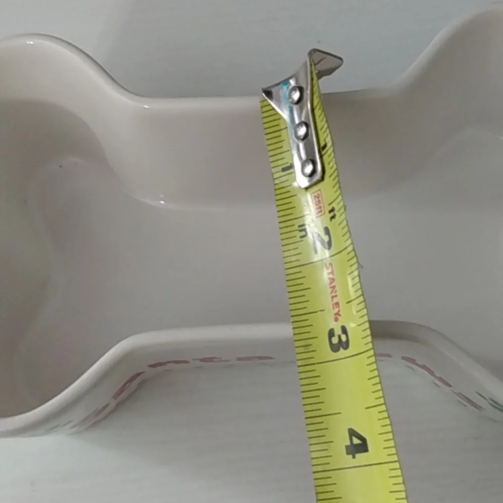 Santa Paws‎ Bone-Shaped Dog Bowl – White – 7.5